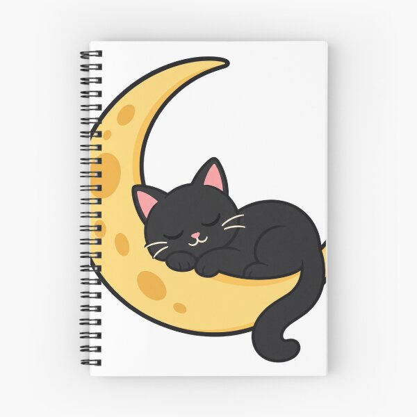 Item preview, Sleeping Black Cat Crescent Moon designed and sold by BuyOneFree.