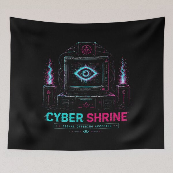 Item preview, Cyber Shrine – Signal Offering Accepted designed and sold by JupiterGlitchEmpire.