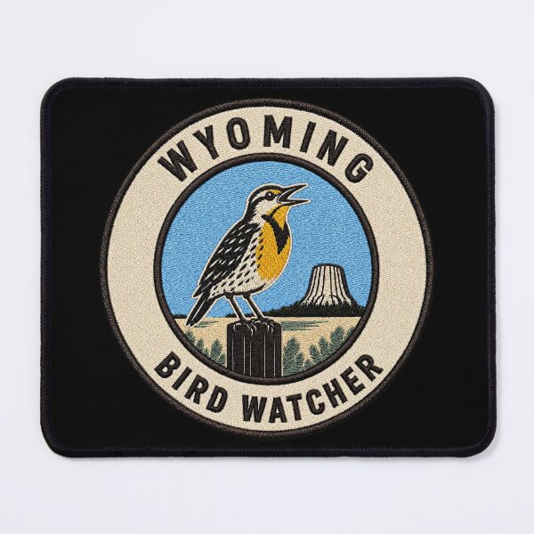 Item preview, Wyoming Bird Watcher – Western Meadowlark Patch designed and sold by The-Drip-Studio.