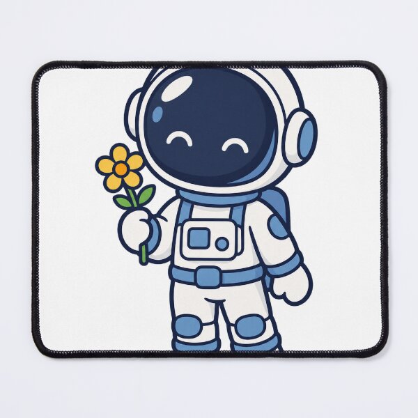 Item preview, Tiny Astronaut Holding Yellow Flower designed and sold by BuyOneFree.