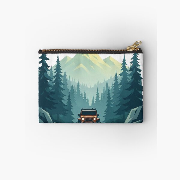 Item preview, Wild Roots Off Road Jeep Pine Forest Mountain Adventure Art designed and sold by GlowAura7.
