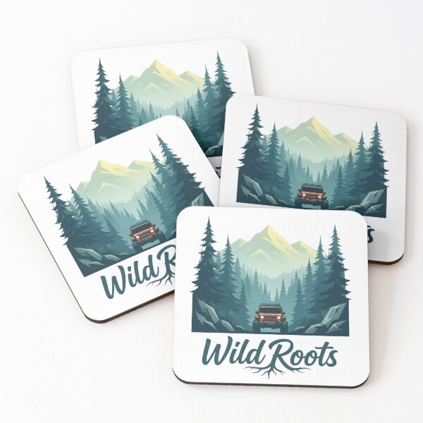 Item preview, Wild Roots Off Road Jeep Pine Forest Mountain Adventure Art designed and sold by GlowAura7.