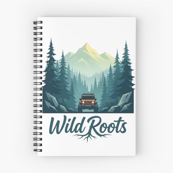 Item preview, Wild Roots Off Road Jeep Pine Forest Mountain Adventure Art designed and sold by GlowAura7.
