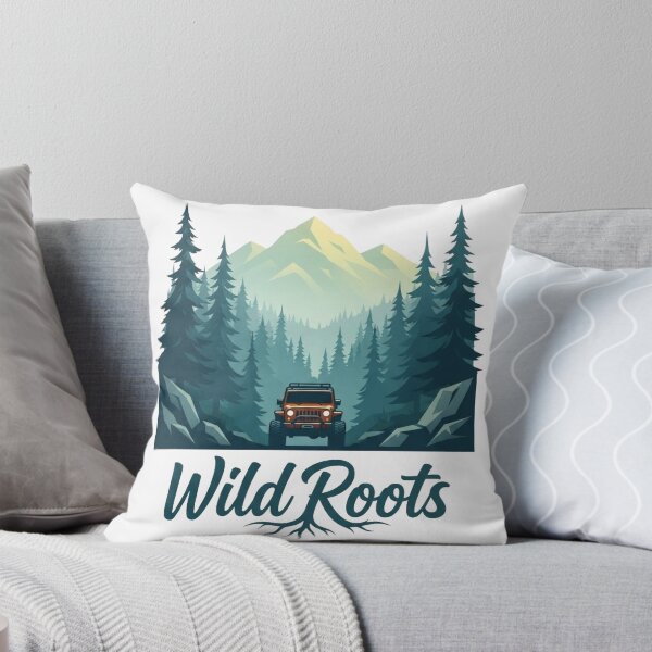 Item preview, Wild Roots Off Road Jeep Pine Forest Mountain Adventure Art designed and sold by GlowAura7.