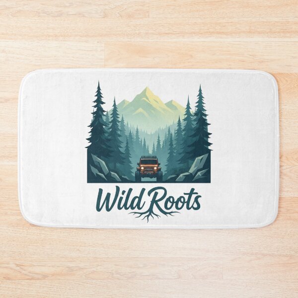 Item preview, Wild Roots Off Road Jeep Pine Forest Mountain Adventure Art designed and sold by GlowAura7.