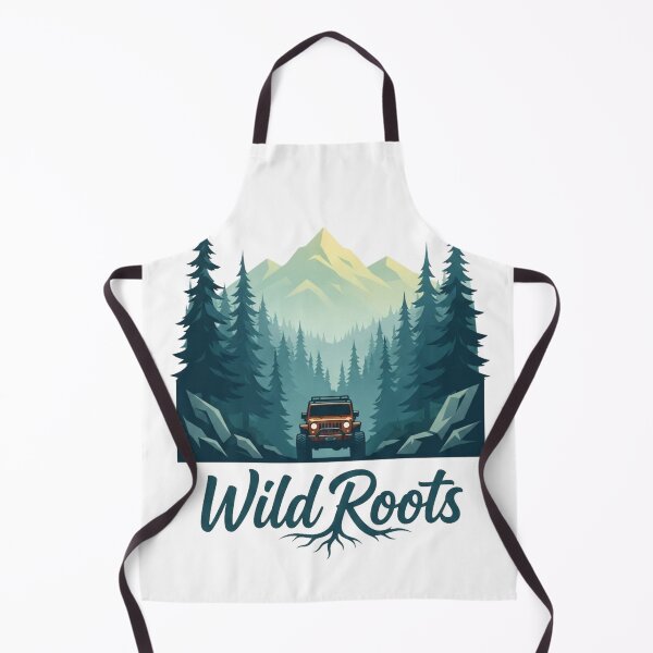 Item preview, Wild Roots Off Road Jeep Pine Forest Mountain Adventure Art designed and sold by GlowAura7.