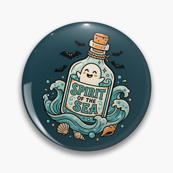 Item preview, "Spirit of the Sea" Ghost in a Bottle − Halloween Coastal Ocean Design designed and sold by Sea Gem.