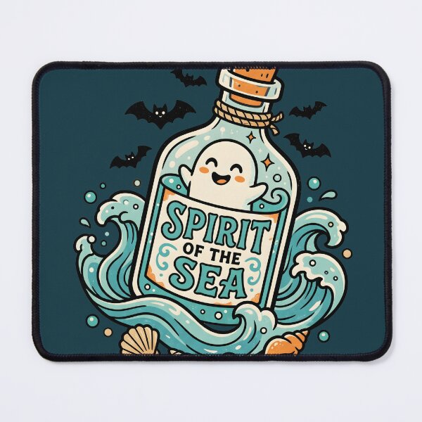 Item preview, "Spirit of the Sea" Ghost in a Bottle − Halloween Coastal Ocean Design designed and sold by Sea Gem.