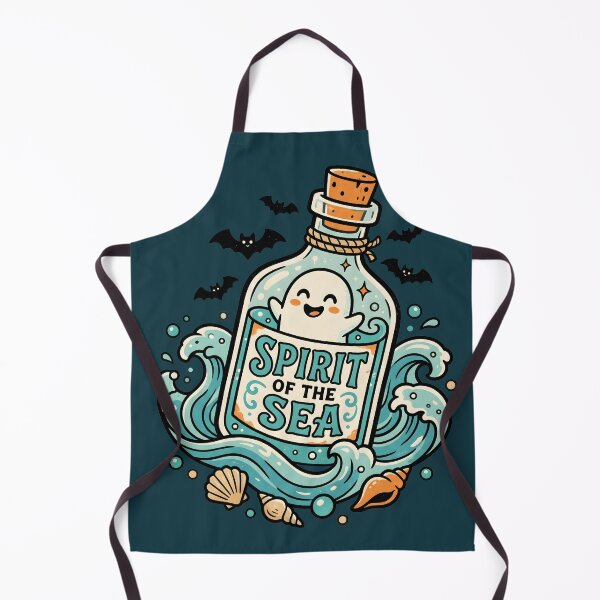 Item preview, "Spirit of the Sea" Ghost in a Bottle − Halloween Coastal Ocean Design designed and sold by Sea Gem.