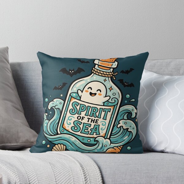 Item preview, "Spirit of the Sea" Ghost in a Bottle − Halloween Coastal Ocean Design designed and sold by Sea Gem.