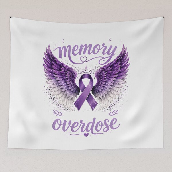 Item preview, Honor Their Memory Overdose Awareness T-Shirt, Purple Ribbon Gift, Addiction Recovery Graphic Tee, Hope & Remembrance Gift designed and sold by Velnoxar.