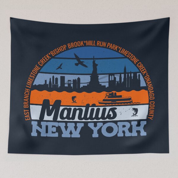 Item preview, Manilus New York Sunset Retro Vintage Local Pride Logo designed and sold by CRHPOD20.