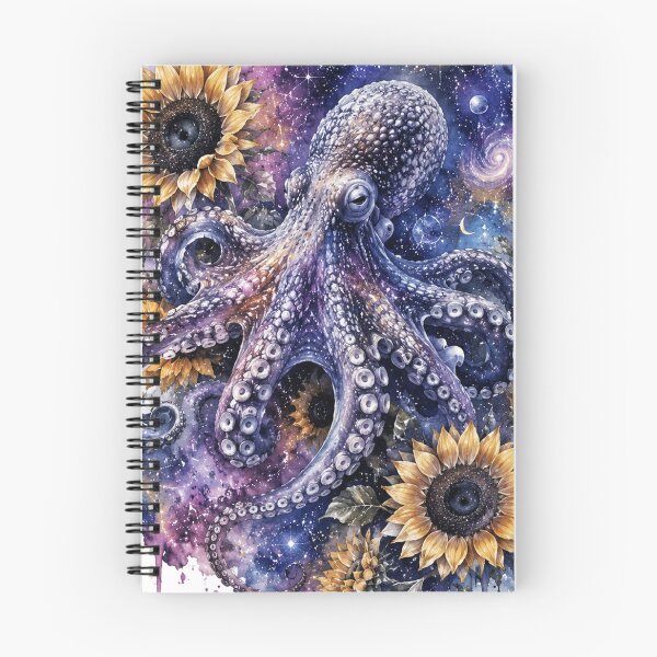 Item preview, octopus with watercolor flowers designed and sold by Anime9122.