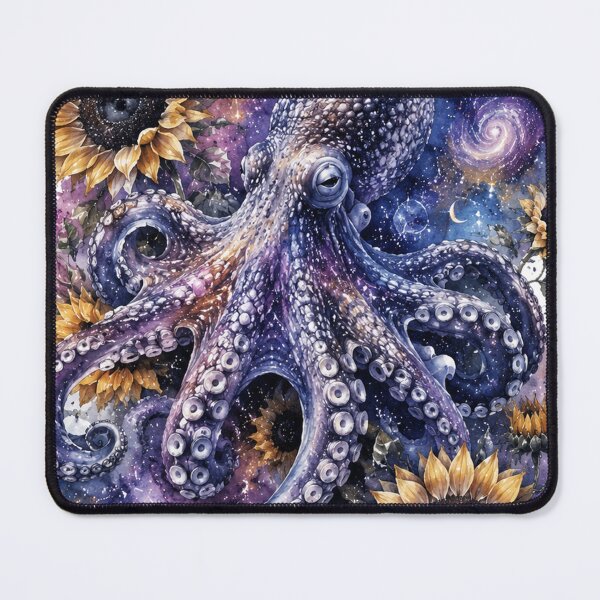 Item preview, octopus with watercolor flowers designed and sold by Anime9122.