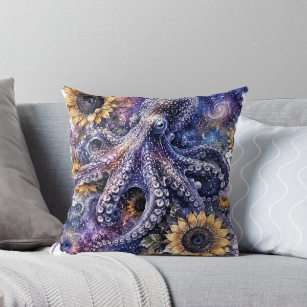 Item preview, octopus with watercolor flowers designed and sold by Anime9122.