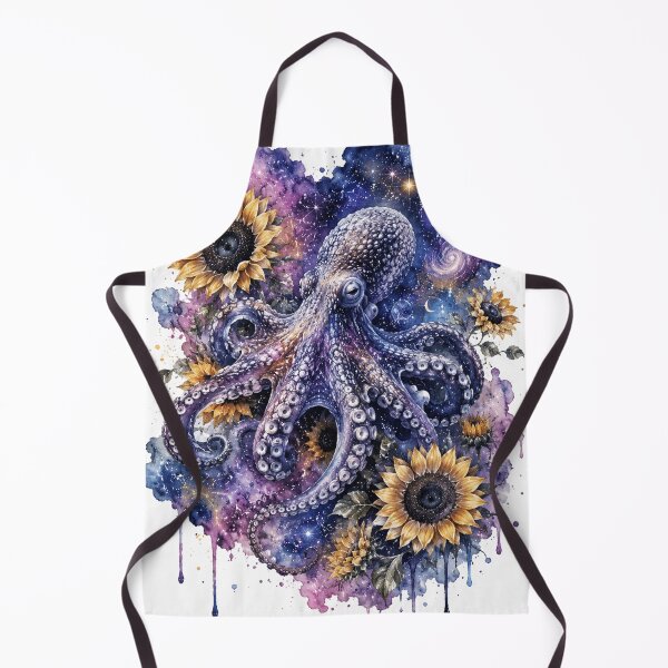 Item preview, octopus with watercolor flowers designed and sold by Anime9122.