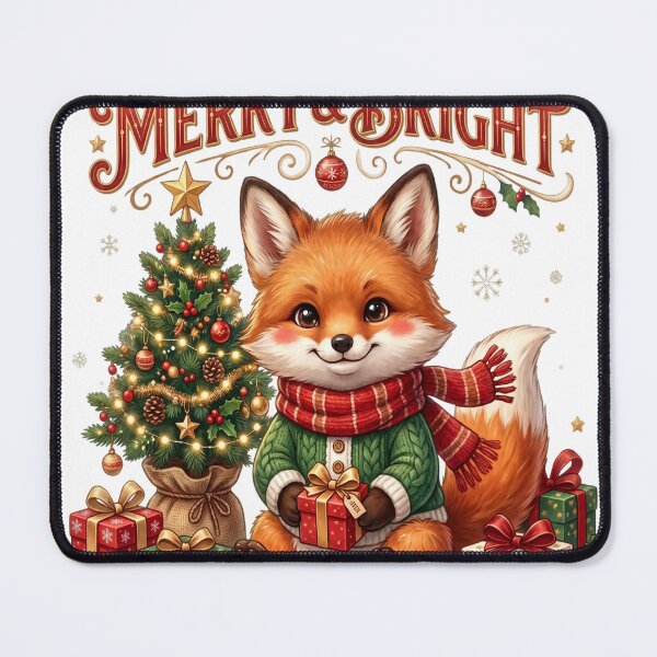 Item preview, Merry & Bright – Cute Christmas Fox designed and sold by abdlhakim taoufik.