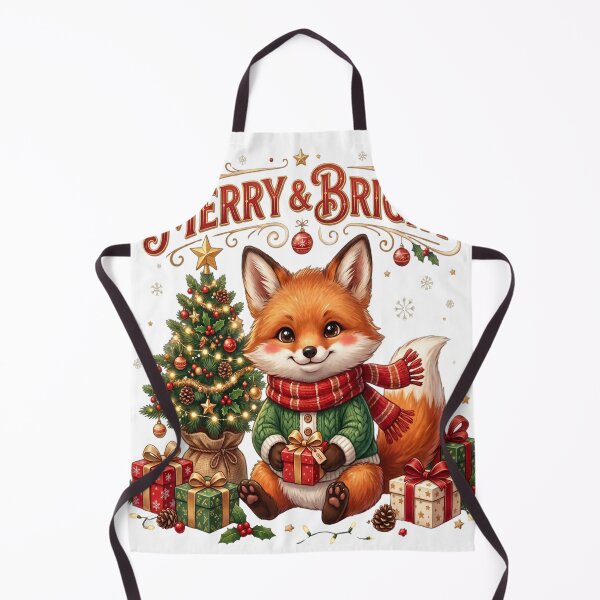 Item preview, Merry & Bright – Cute Christmas Fox designed and sold by abdlhakim taoufik.