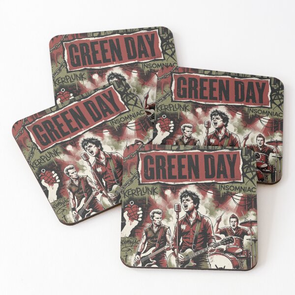 Item preview, Green Day Original Custom Vintage Music Poster Wall Art designed and sold by Cool Robot Bro..