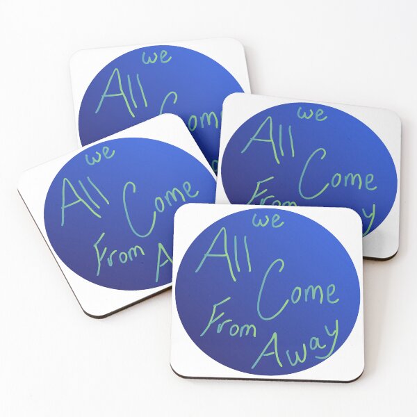 Item preview, "We all come from away" hand drawn globe art designed and sold by Theatre-Kids.