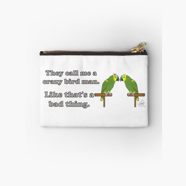 Item preview, Crazy Bird Man Blue Fronted Amazon designed and sold by Laughing Parrot Studio.