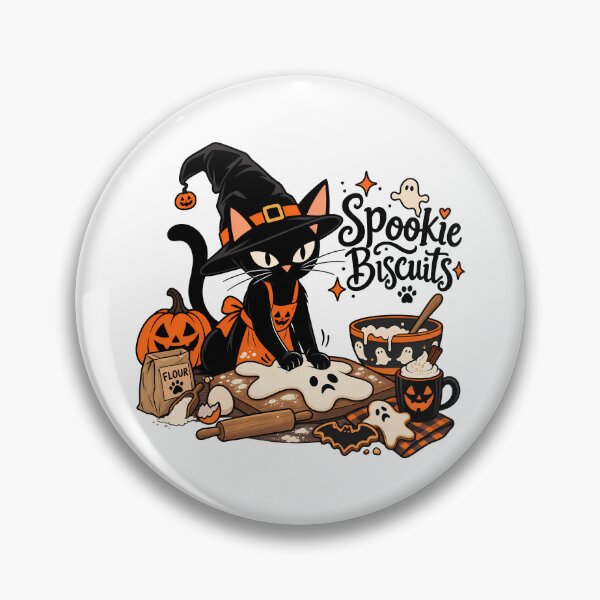 Artikelvorschau, Gruselige Kekse – Süße Hexe mit schwarzer Katze – Backgeschenk für Halloween entworfen und verkauft von Artycom.