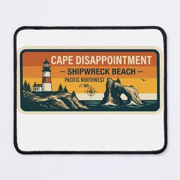 Item preview, Cape Disappointment Shipwreck Beach Pacific Northwest WA Badge designed and sold by LittleArij.