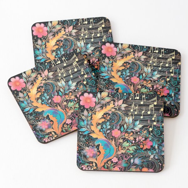 Item preview, Musical pattern. Musical notes and flowers. designed and sold by MagelliShop.