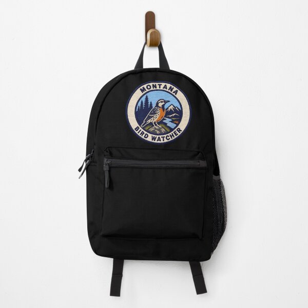 Item preview, Montana Bird Watcher Western Meadowlark Mountain Patch designed and sold by The-Drip-Studio.