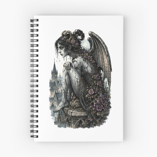 Item preview, Gothic Gargoyle in Bloom designed and sold by Edenglow Prints & Peculiars.