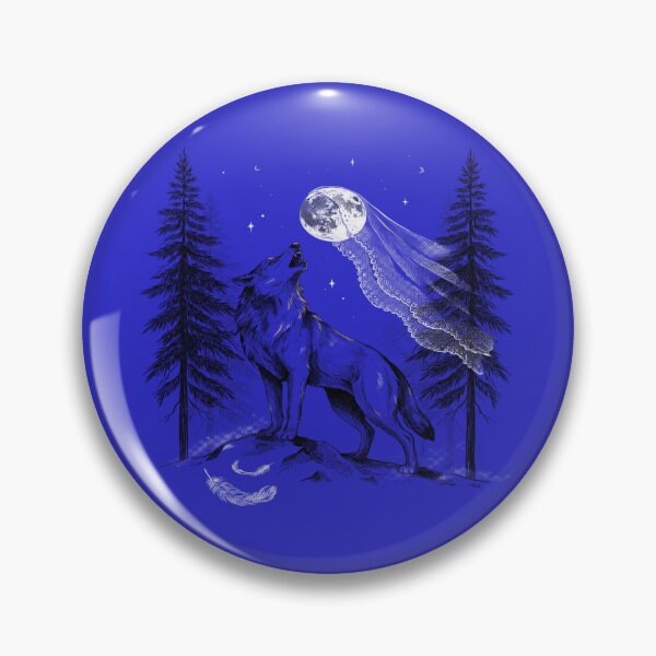 Item preview, Howling Wolf Moon – Gothic Lace Forest Design designed and sold by Midnight Veil Designs.
