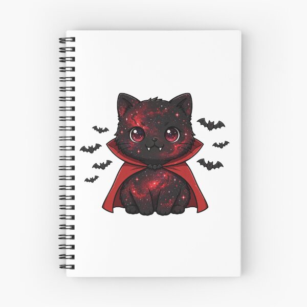 Item preview, Vampire Galaxy Cat - Dracula Cat with Red Cape and Bats - Gothic Halloween Cat designed and sold by PrettyCrypt.