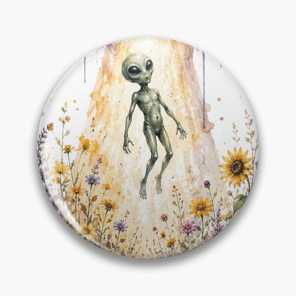 Item preview, alien being abducted in flower garden designed and sold by Anime9122.