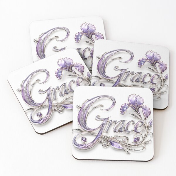 Item preview, Violet 3D Jewelry​ Grace​ Typography​ designed and sold by Adisak-designs.