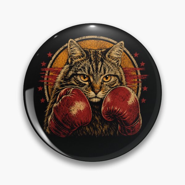 Item preview, Fierce Retro Boxing Cat Vintage Fighter Power designed and sold by Moizento.