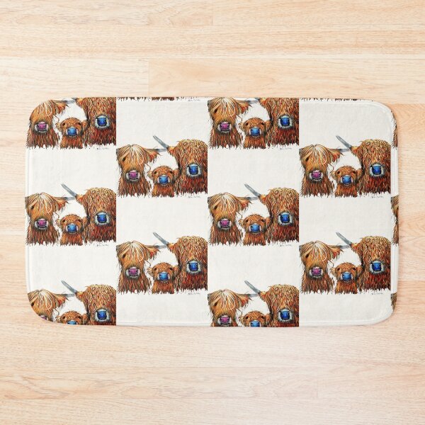 Item preview, CoW PRiNT SCoTTiSH HiGHLaND ' We 3 CooS oN CReaM 2 ' By SHiRLeY MacARTHuR designed and sold by Shirley MacArthur Art.