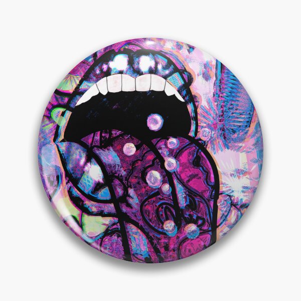 Item preview, Psychedelic Neon Acid Mouth Trippy Abstract Art designed and sold by lungu-anastasia.
