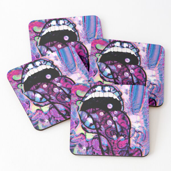 Item preview, Psychedelic Neon Acid Mouth Trippy Abstract Art designed and sold by lungu-anastasia.
