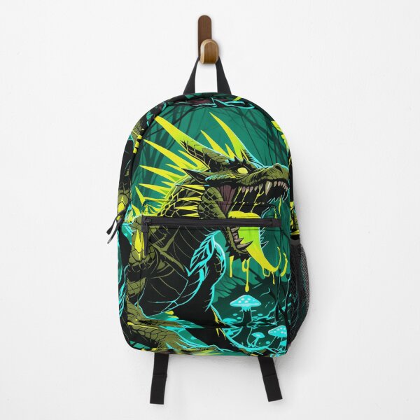 Item preview, Epic 4K Neon Acid Swamp Fantasy Dragon Art designed and sold by Freestyle Prints.