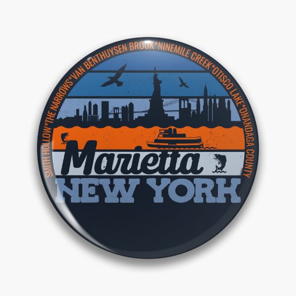 Item preview, Marietta New York Sunset Retro Vintage Local Pride Logo designed and sold by CRHPOD20.