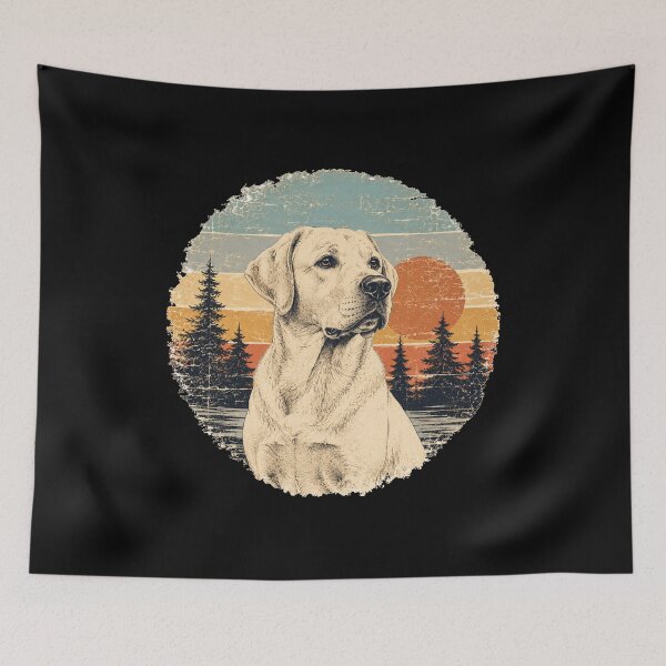 Item preview, Vintage Labrador Sunset Retro Adventure designed and sold by Bartas2026.