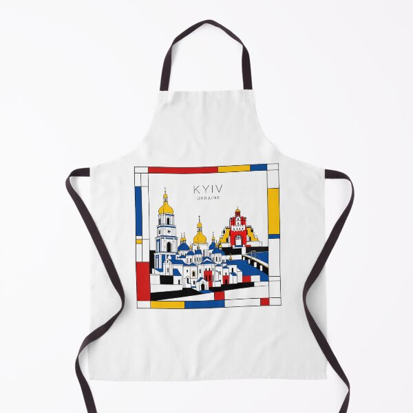 Item preview, Kyiv Mondrian style poster 3D designed and sold by CMYKStudio.