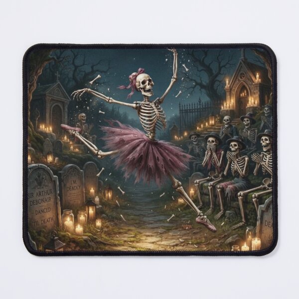Item preview, Gothic Skeleton Ballerina Halloween Art designed and sold by Dreamy Armine Art.