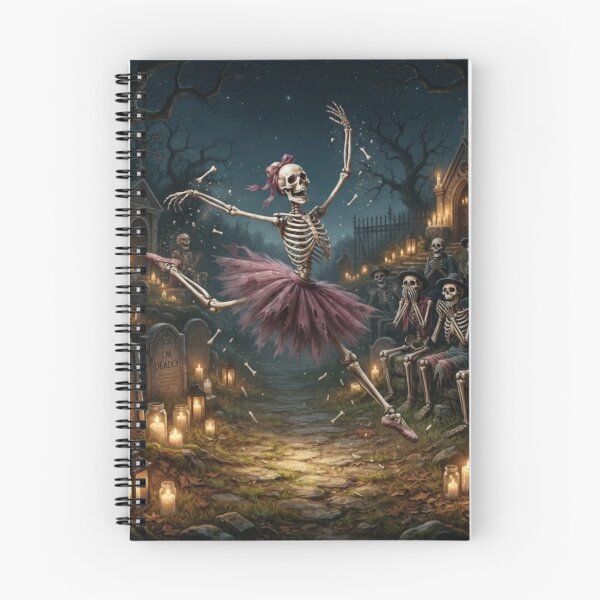 Item preview, Gothic Skeleton Ballerina Halloween Art designed and sold by Dreamy Armine Art.