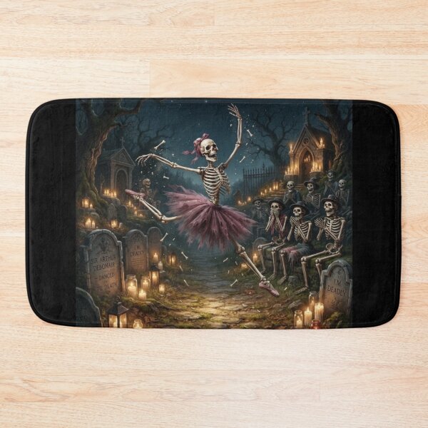 Item preview, Gothic Skeleton Ballerina Halloween Art designed and sold by Dreamy Armine Art.
