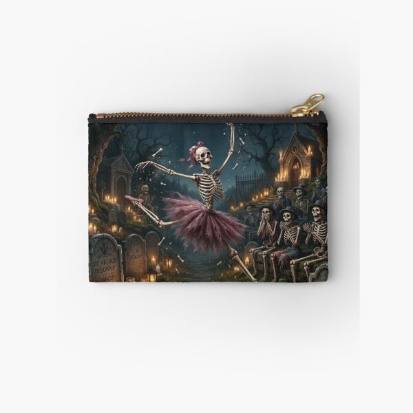 Item preview, Gothic Skeleton Ballerina Halloween Art designed and sold by Dreamy Armine Art.