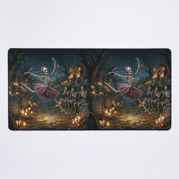 Item preview, Gothic Skeleton Ballerina Halloween Art designed and sold by Dreamy Armine Art.