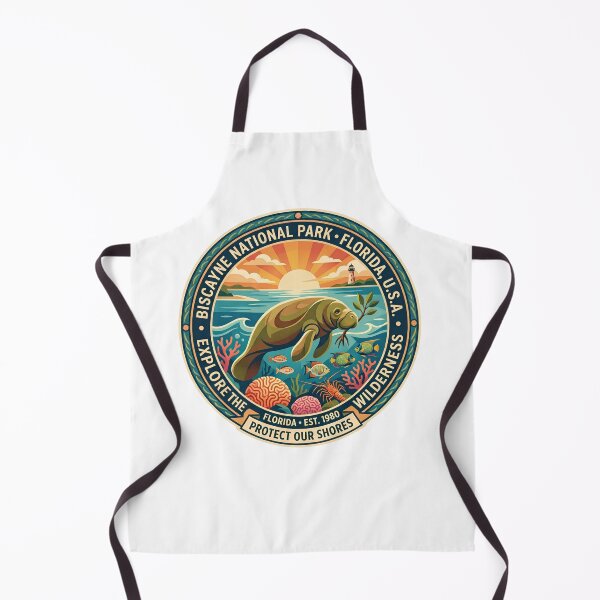 Item preview, Biscayne National Park Florida Manatee Ocean Coral Reef Badge designed and sold by LittleArij.