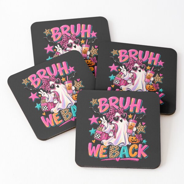 Item preview, Bruh We Back Ghost - Coquette Halloween Back to School Design designed and sold by Lozarux.