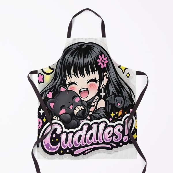 Item preview, Cuddles Goth Girl and Black Cat designed and sold by AnnekeJordaan.